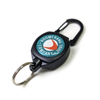 Boomerang MID SIZE FISHING ZINGER WITH CARABINER AND SPLIT RING FOR FLY FISHING GEAR AND TOOLS